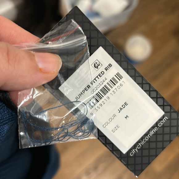 Size 18 fitted ribbed, jade sweater from City Chic - Picture 5 of 8